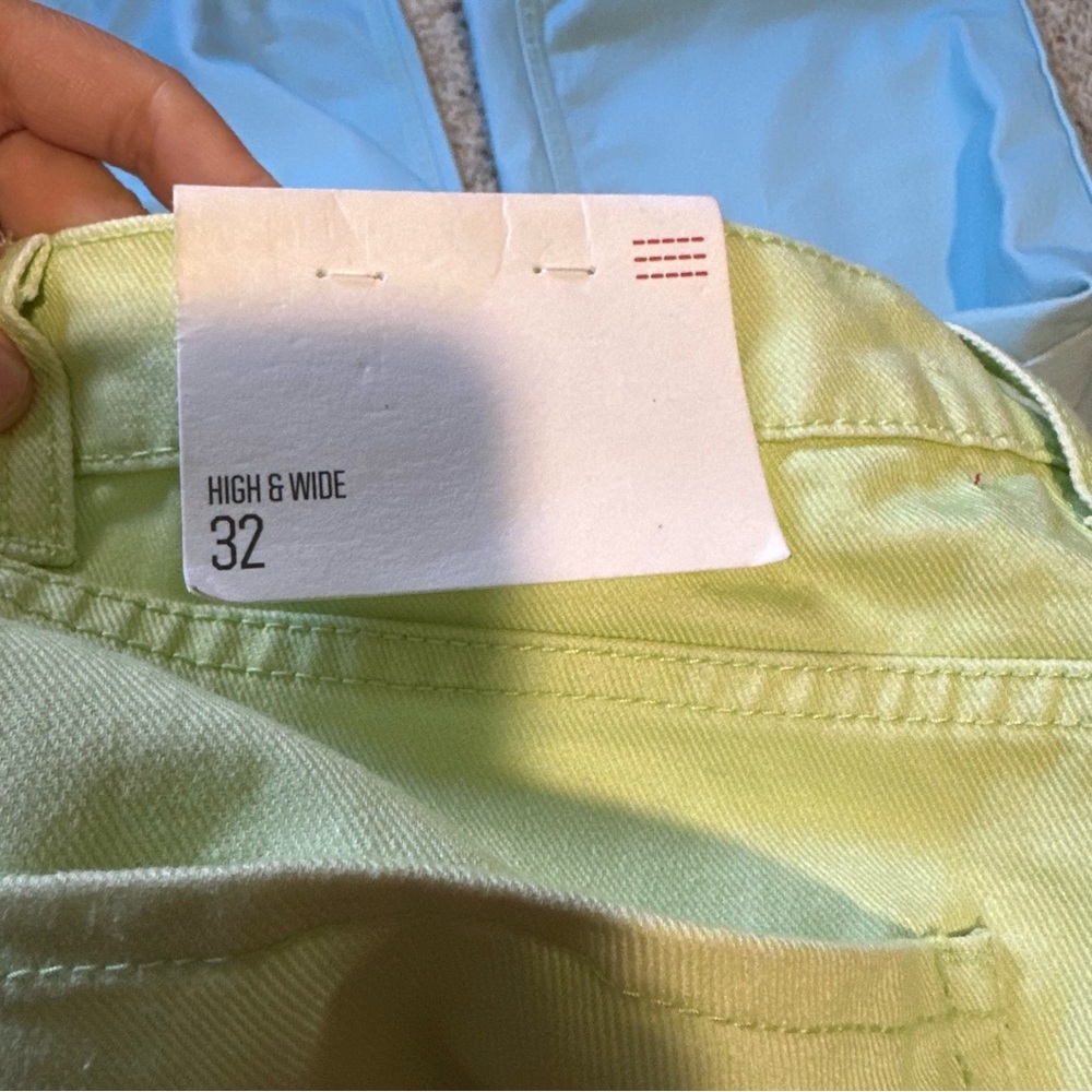 NWT Urban Outfitters BDG Hi-Rise&Wide Leg Ombré Jeans size 32 blue/green - Picture 9 of 9